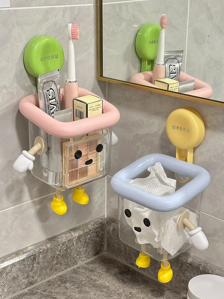 

Симпатичный органайзер для полотенец и салфеток Batoom Vani: без сверления, на присосках, для домашней организации