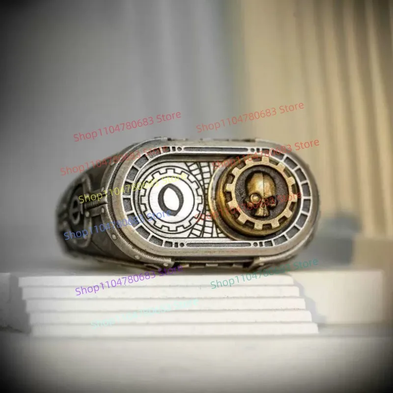 40K Space Marine Omnissiah Seal Ring Mechanicus Ring Anime Game Merchandise Men Gift Collection