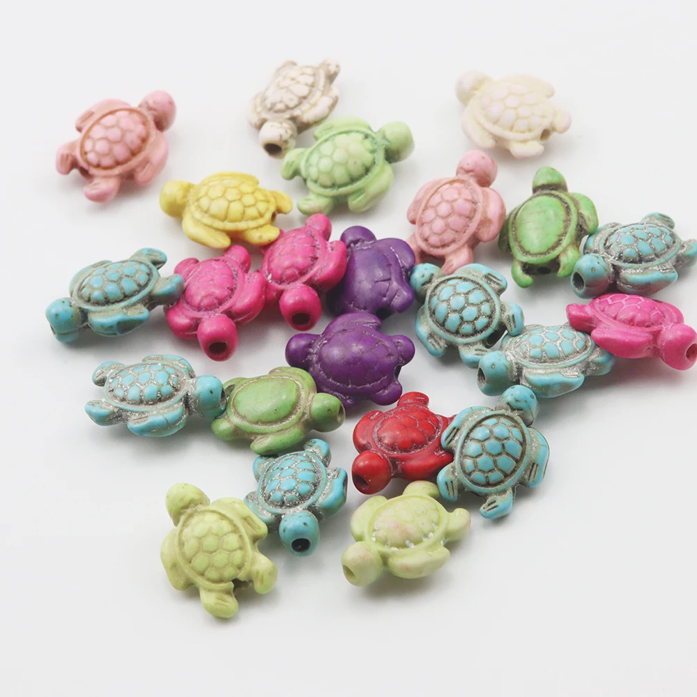 

10/20PCS Small turtle Turquoise loose beads DIY jewelry making necklace bracelet earrings decorative accessories