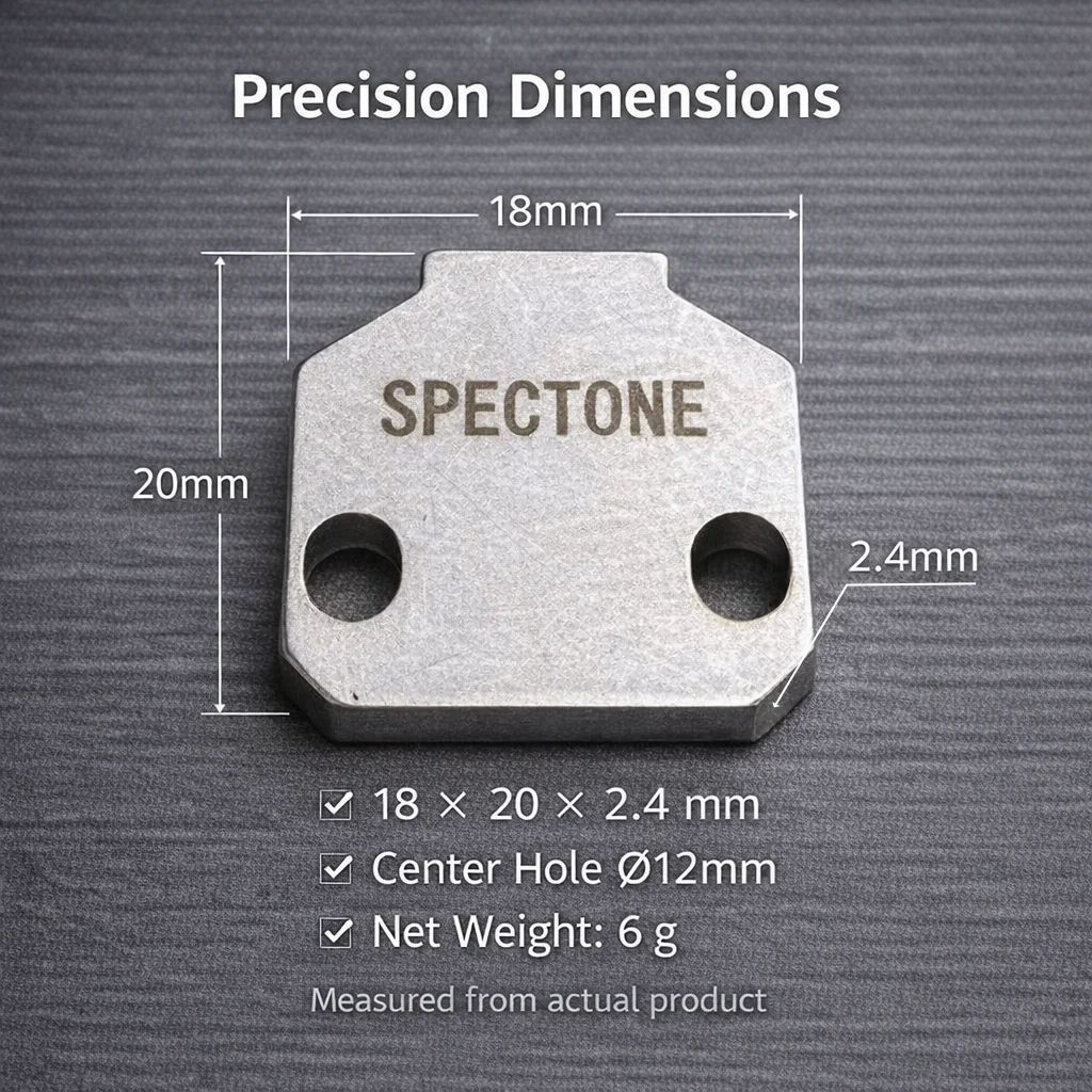 Stainless Steel Headshell Balance Weight 6g – Precision Counterweight for SME Tonearms, Ø12mm Center Hole