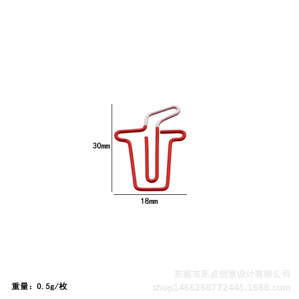 Fast Food Creative Special-shaped Paper Clip Papers Classification Bookmark Paper Clips Modeling Paperclip