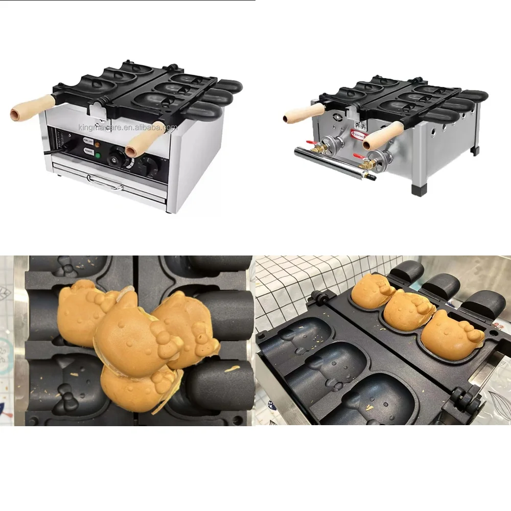 

121hot Electric Type Animal Shaped Head Waffle Maker Iron for Baking Ice Cream Cake Waffle Maker Machine