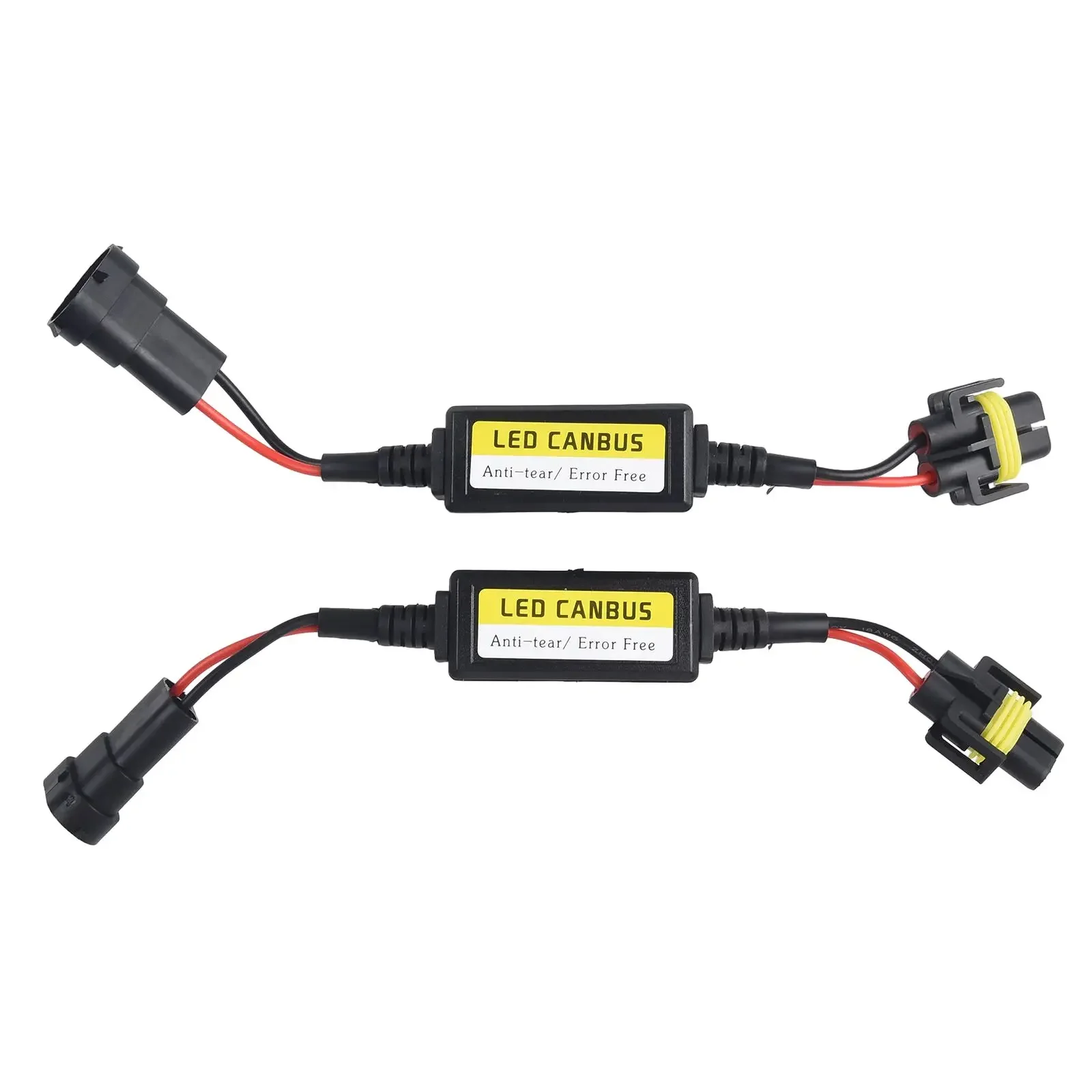 

2pcs LED H11 Headlight Canbus Error Free Anti Flicker Resistor Canceller Decoder Universal Lamp-decoder Waterproof Plug And Play