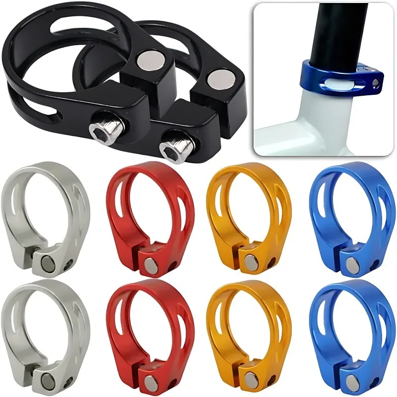 Bicycle Seatpost Clamp 45/35/15mm Seat Tube Clamp Mountain Road Bike Seat Tube Clip Aluminum Alloy Bike Saddle Seat Clamps