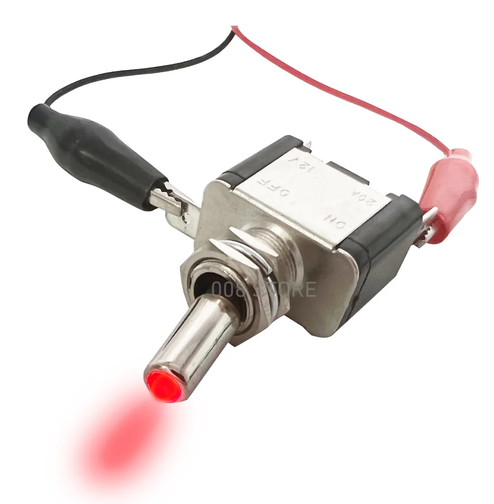LEDトグルスイッチオフ,12v 20a,トグルコントロール,オン/オフ飛行機,軽い