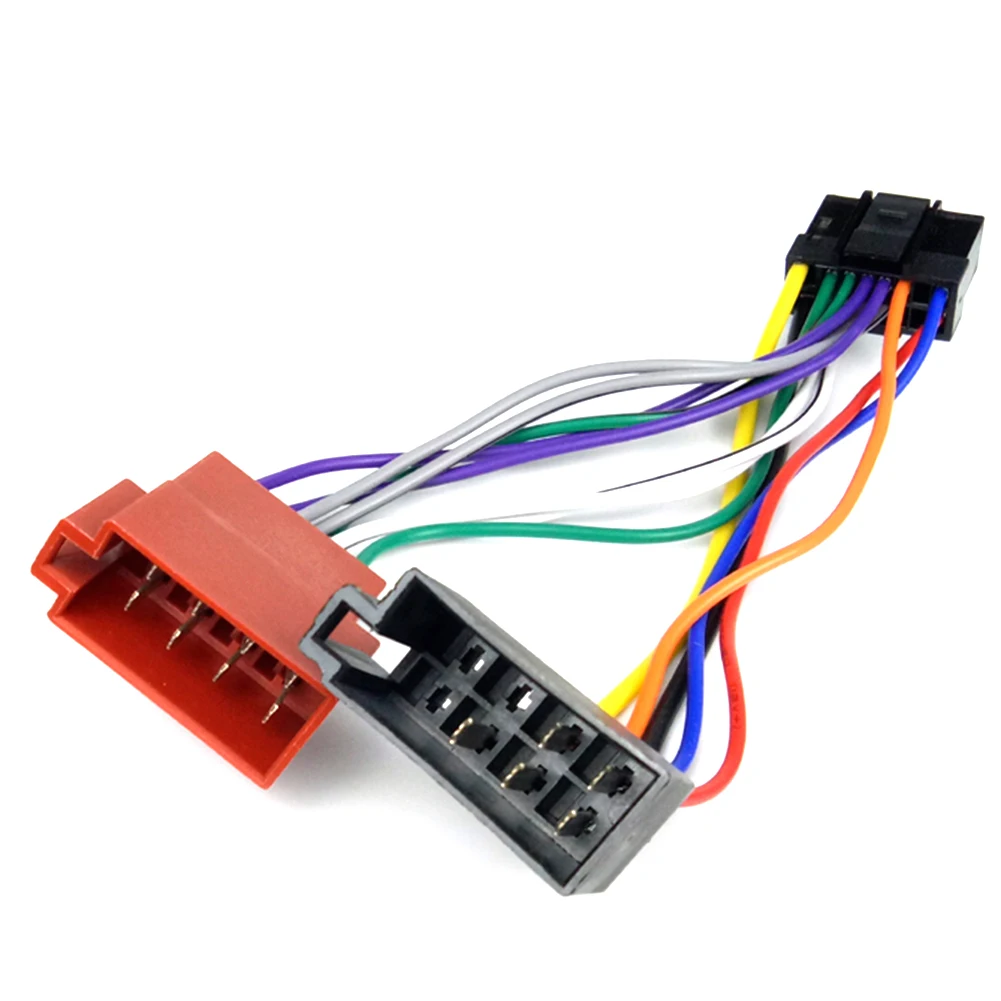 16pin Radio Wiring Harness Reliable Performance Anti-Corrosion Direct Installation ABS Material Car Audio Installation