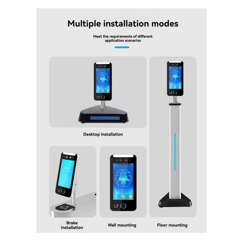 ABMF-Intelligent Biometric Fingerprint Time Attendance Machine 5000 Users 5In Touch Lcd 2MP Camera Time Attendance B