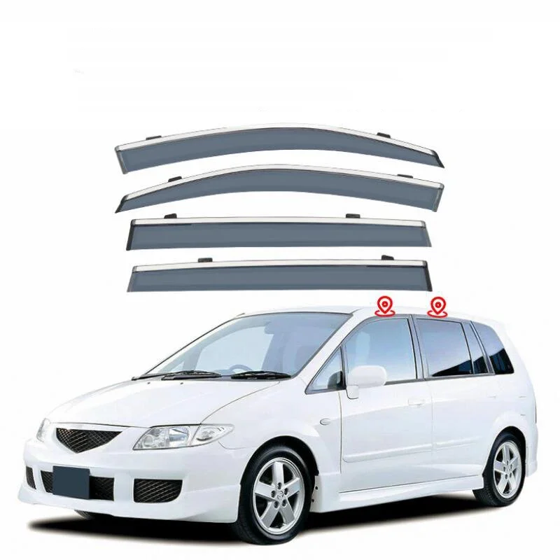 

Weather Shield Side Window Deflector Window Visor Rain Eyebrow Shelter For Mazda 5 1999 2000 2001 2002 2003 2004 2005 2006 -2023