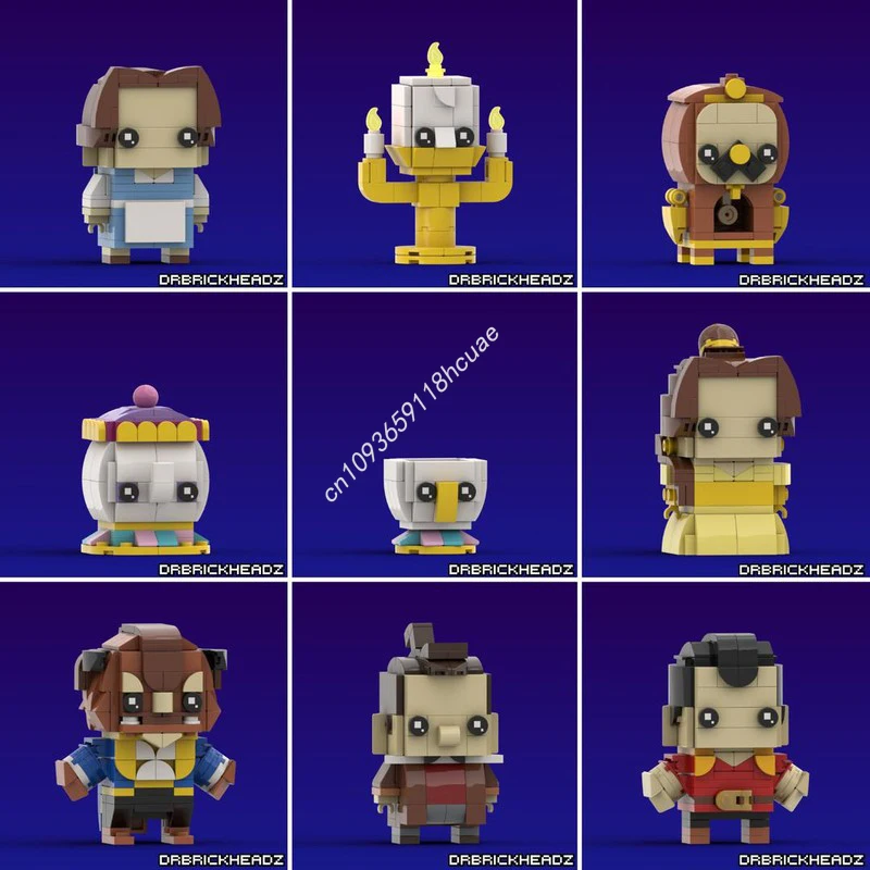 

Коллекция MOC Beautyss and the Beasts, 1175 шт., строительные блоки Brickheadz, рождественский подарок, эксклюзивная коллекционная витрина