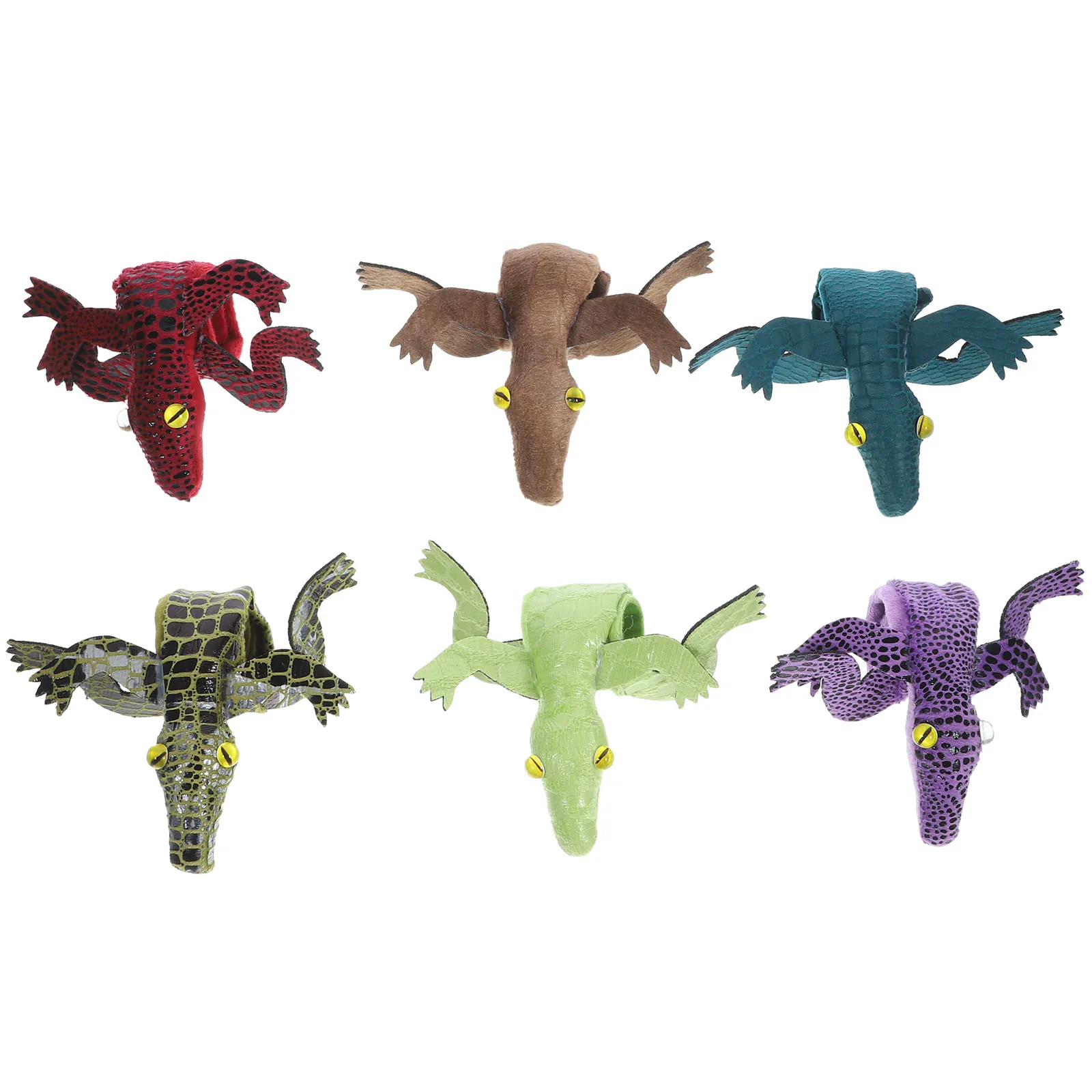 

6pcs Snap Bracelets Simulated Animal Steel Slap Halloween Kids Titanium Wristbands Bulk Child Gifts