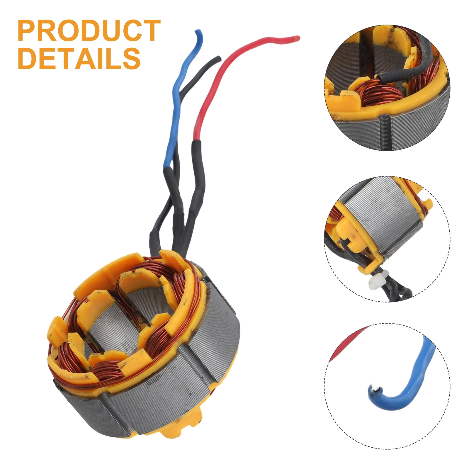 

Металлическая катушка статора для электроинструмента, 180 мм, внутренний диаметр 26,5 мм, для замены статора гайковерта