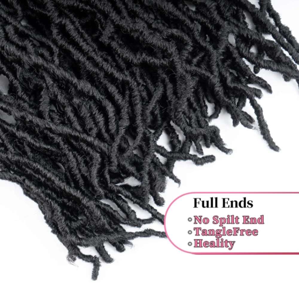 New Faux Soft Locs Crochet Synthetic Hair for Black Women, Butterfly Locs Style Crochet Hair, Curly and Pre -Looped Faux Locs