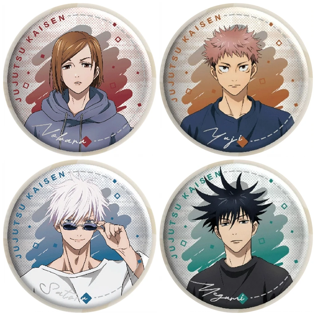 

58mm Anime Jujutsu Kaisen Kugisaki Nobara Fushiguro Megumi Itadori Yuji Cosplay COSTUME Badge Pin SPTE Tinplate Brooch Prop Gift