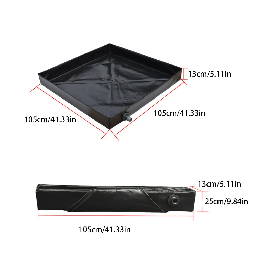 PVC Shower Tray With Drainage Valve Camping And Travel Outdoor Water Tray At Bottom Of Car Shower