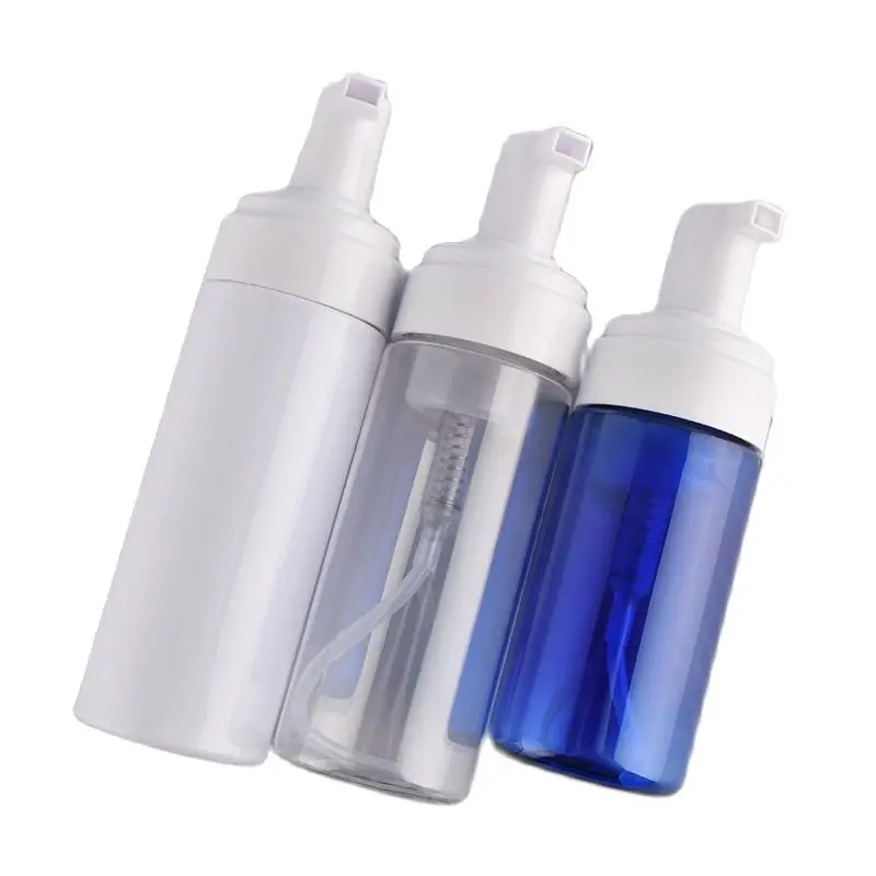 20pcs Clear White Blue Plastic PET Foam Pump Bottle 100ML 120ml Empty Cosmetic Packaging Refillable Mousse Lotion Bottles