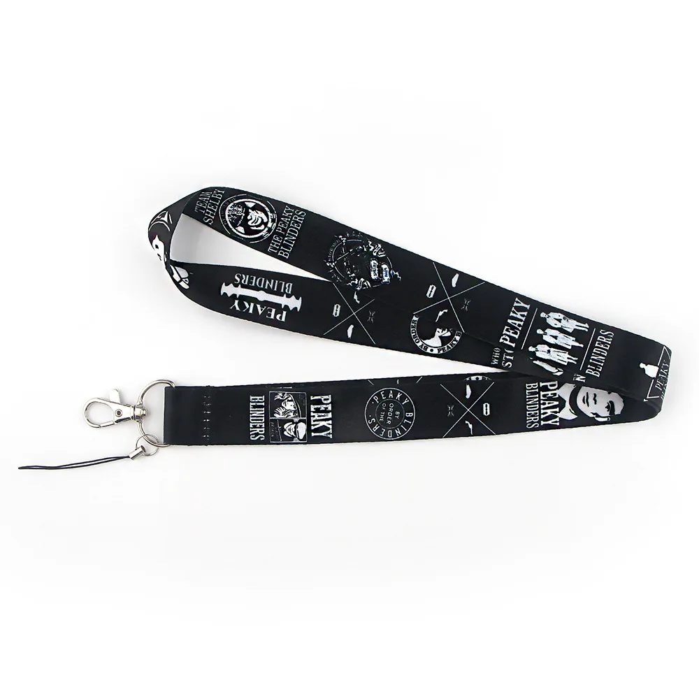 클래식 게임 Peaky Blinders 매는 밧줄 쥬얼리 액세서리 애니메이션 그림 배지 인쇄 넥 스트랩 휴대 전화 키 홀더 선물