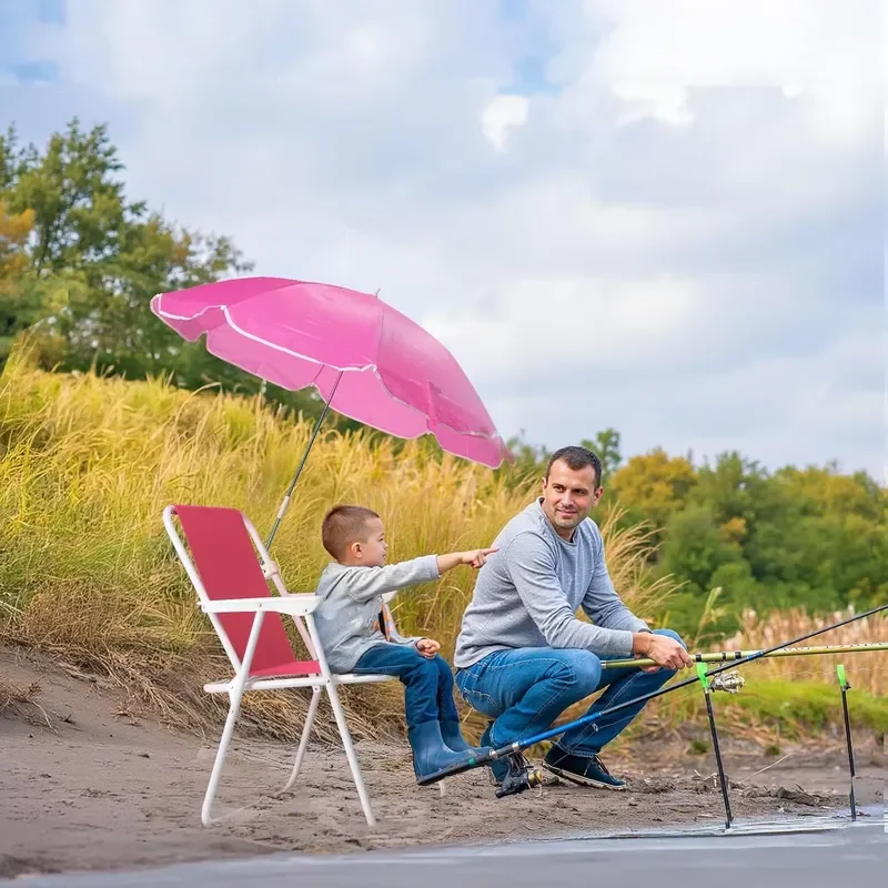 for Beach Chair with Umbrella Outdoor Folding Chair High Strength Cleanable Fabric Lightweight