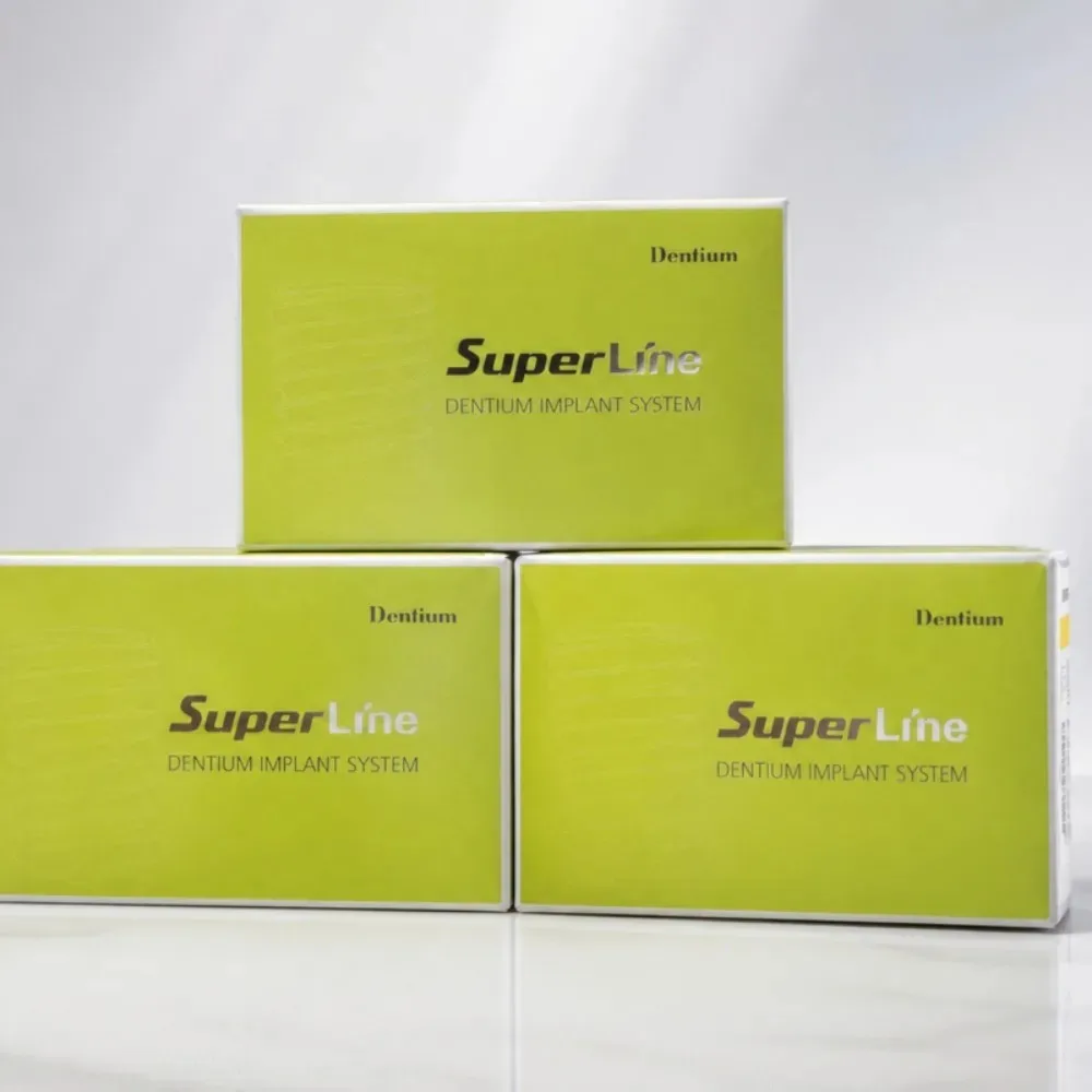 Dentium SuperLine Tapered Self-Tapping Implant Fixture SLA Treated Surface for Immediate Loading Dental Restoration