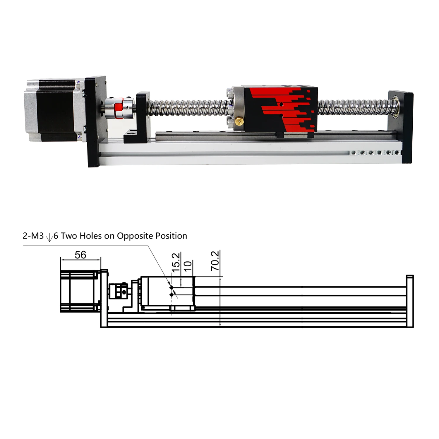 Imagem -03 - Atuador Linear Stepper do Motor Guia de Movimento Trilho do Parafuso de Esferas Venda por Atacado Fornecedor de Fábrica