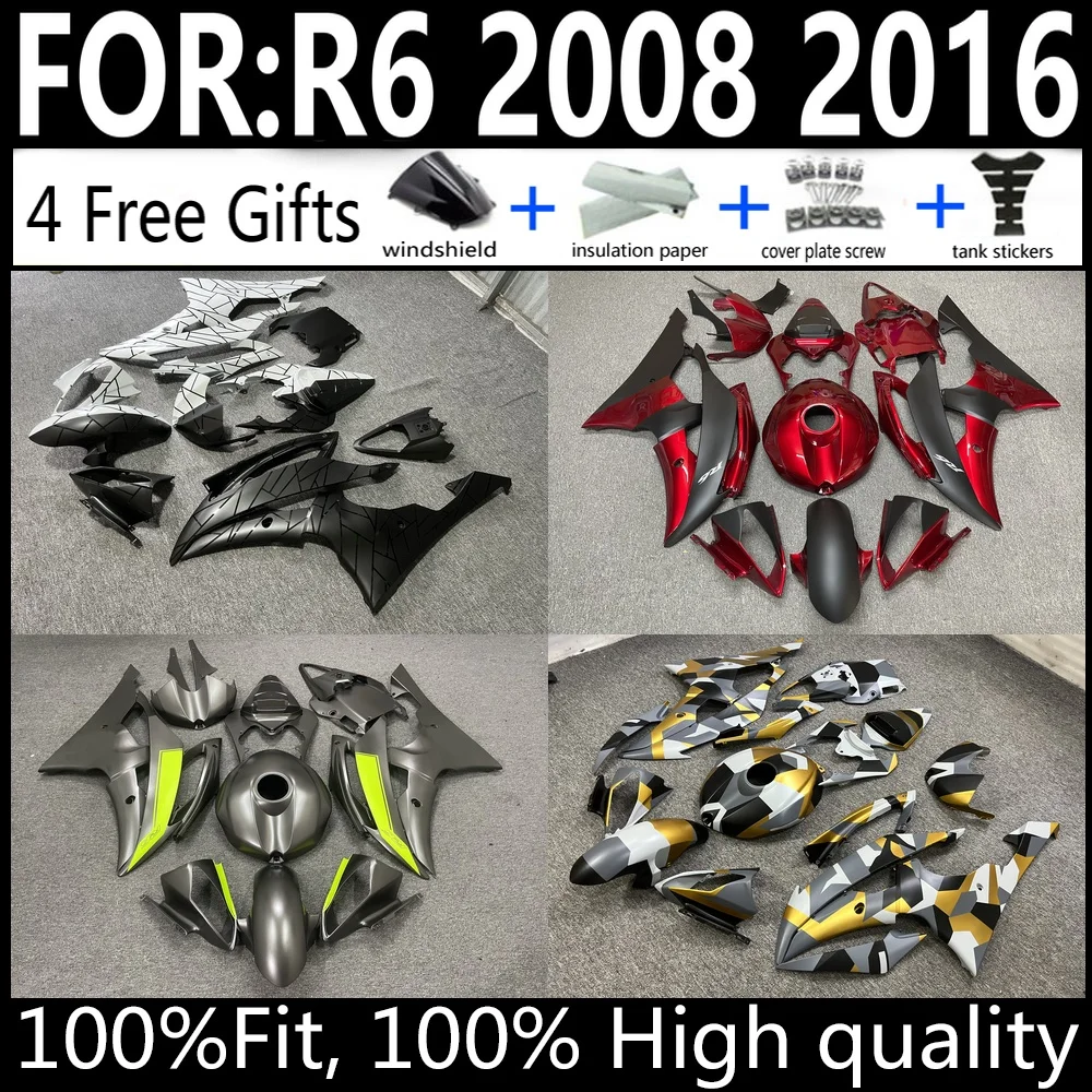 

High Precision Injection Fairing Kit For Yamaha YZF-R6 2008-2016 Bodywork Cowling Set High Quality R6