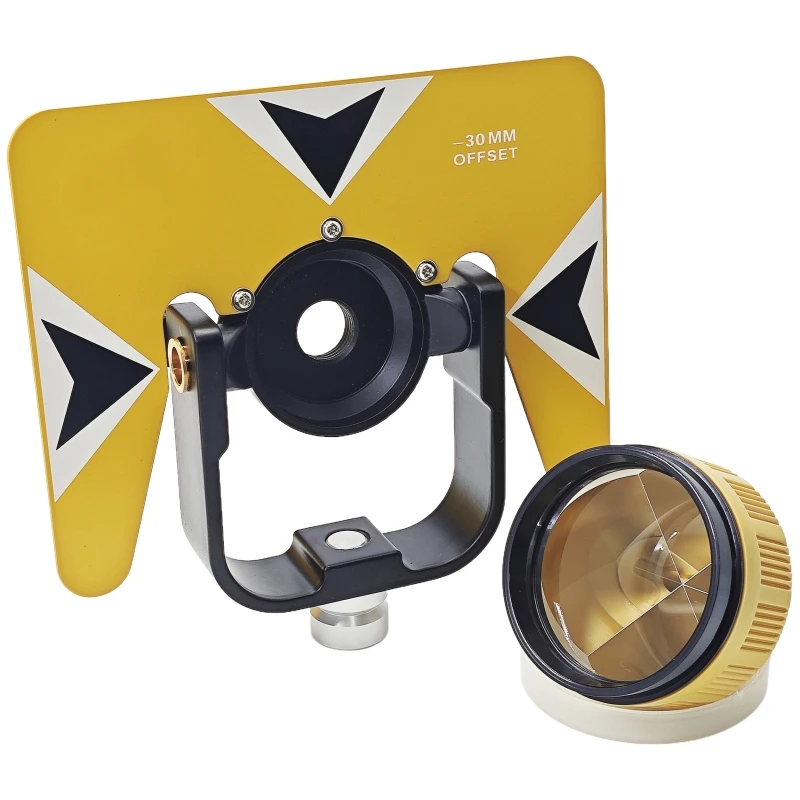 High Quality Yellow Single Prism for Nikon South Trimble Top for Sokk-ia Total Station Prisms Surveying AK18 with Soft Bag