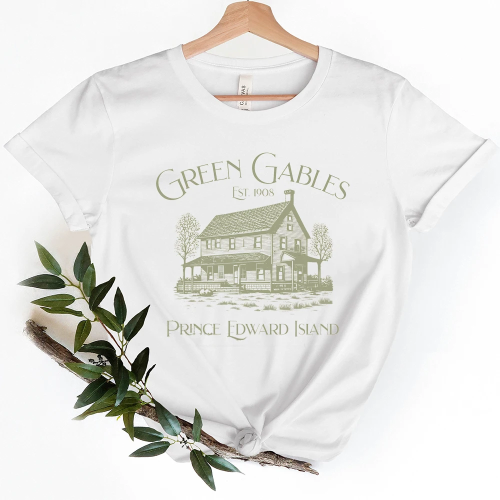 Print Designs Anne\'s Green Gables T-Shirts for Bookish Reader Gift Tees Women Clothing Tops Ladies Shirts Girl Y2K Shirt Short