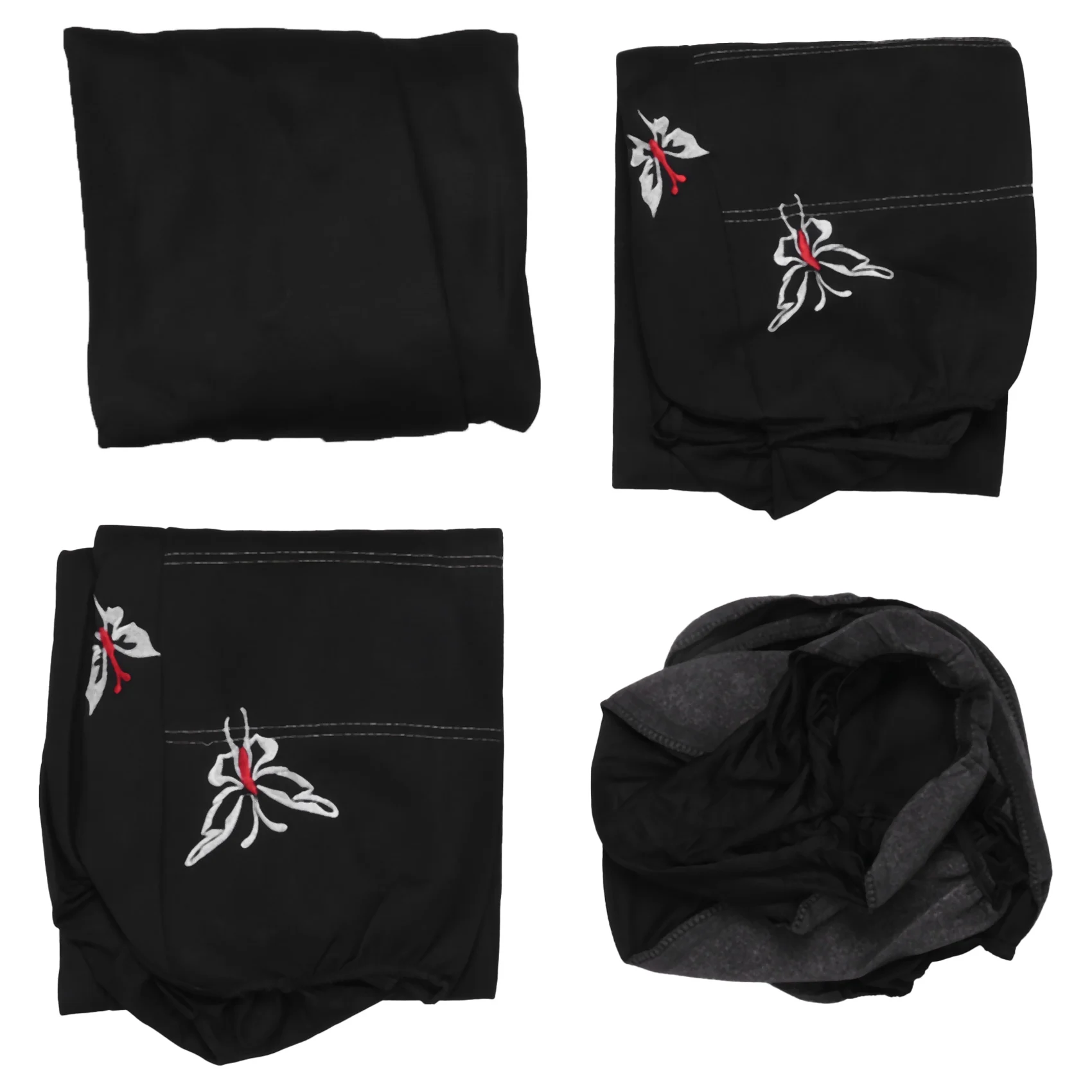 

9Pcs Car Universal Seat Cover Cushion Butterfly Embroidery Decorative Protective