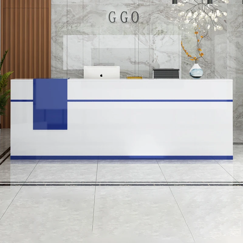 

Cashier Storage Reception Desk Counter Vintage Aesthetic European Luxury Reception Desk Counter Modern Office Salon Furniture