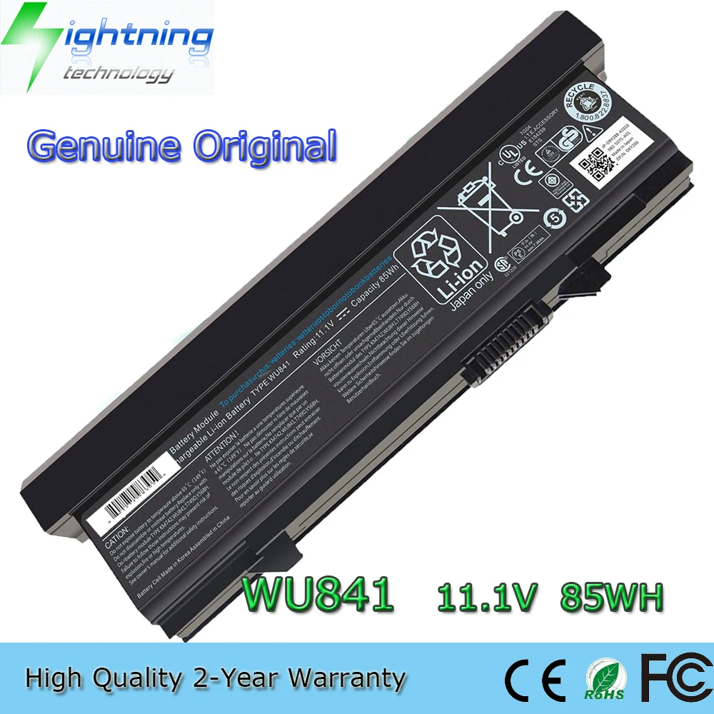 Brand New Genuine Original WU841 11.1V 85Wh Laptop Battery for Dell Latitude E5400 E5410 E5500 E5510 KM742 KM769 KM771