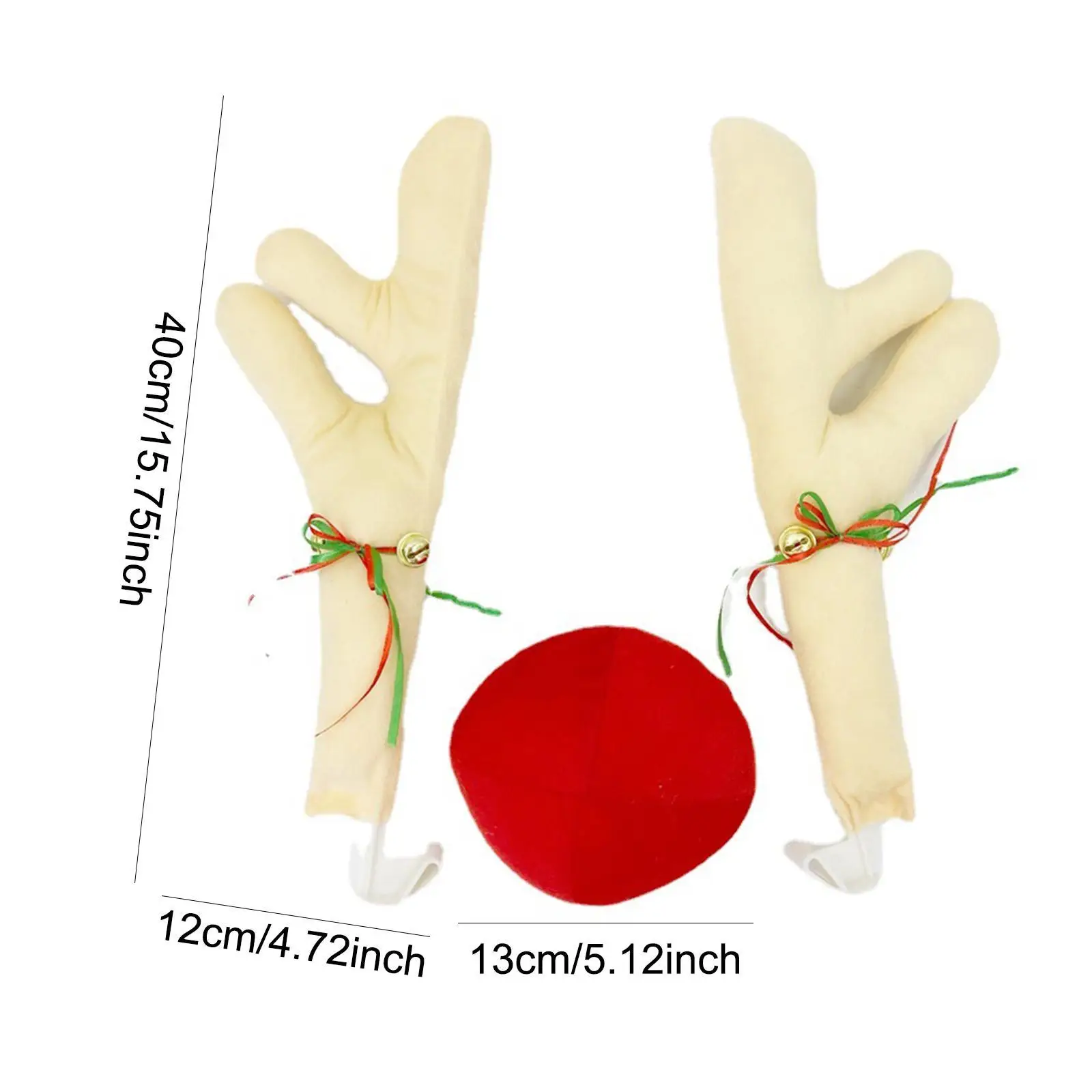 Auto Rentier Geweih Nase Kit Universal Weihnachtsdekoration für Fenster SUV Van
