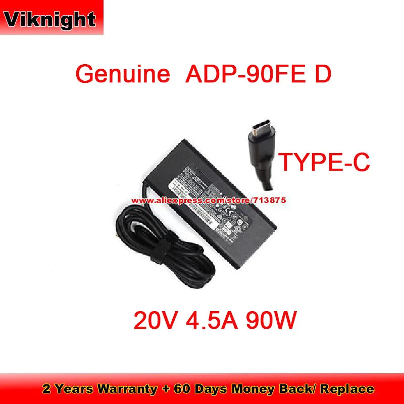 Genuine ADP-90FE D Type C AC Adapter 20V 4.5A 90W Charger for MSI PRESTIGE 15 A10SC/GTX 1650MAX-Q 14 A10RAS A11SB-469CA MS-14C4