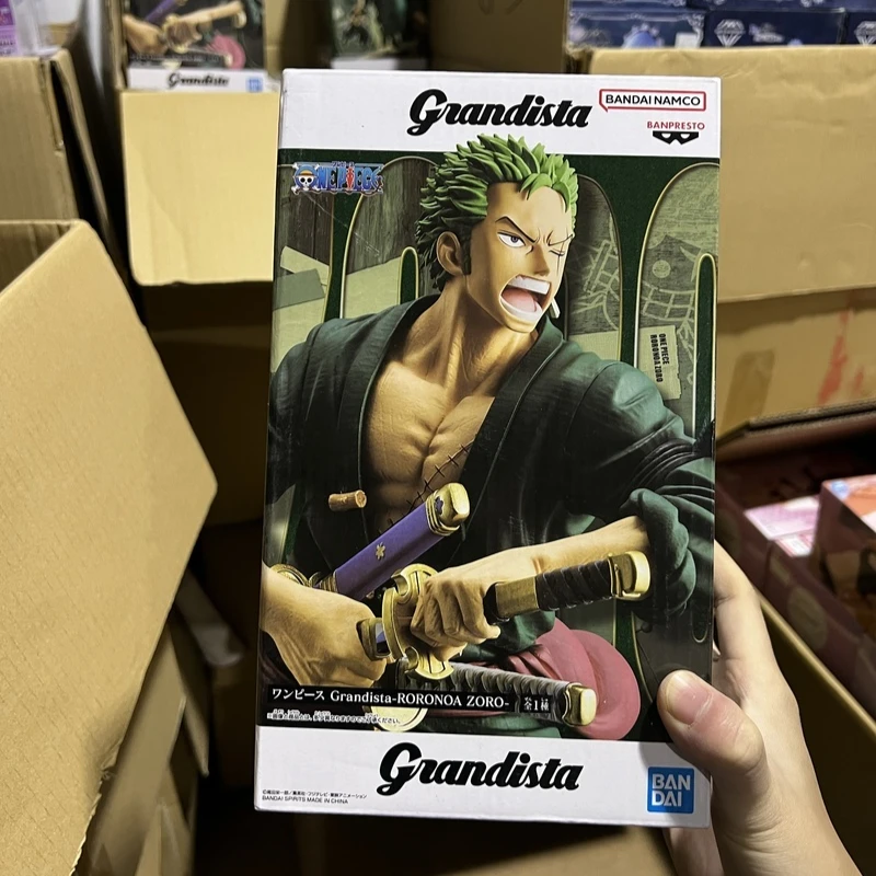 

In Stock Bandai Grandista Zoro 25cmWano Kuni Three Swords Pose Prize Figure 1/6 Scale Dynamic Statue Anime Collectible Japan Ver