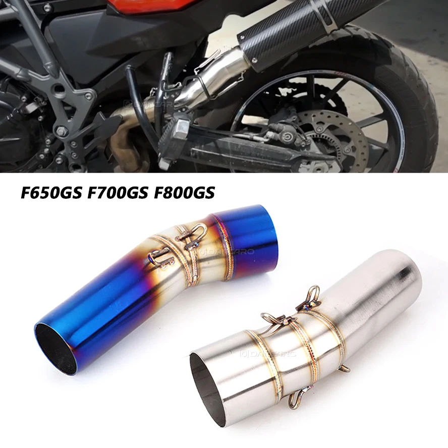 

54mm Motorcycle Exhaust Pipe Middle Link For BMW F650GS 08-12 F700GS 13-17 F800GS Tubo de Escape Muffler System Accessories