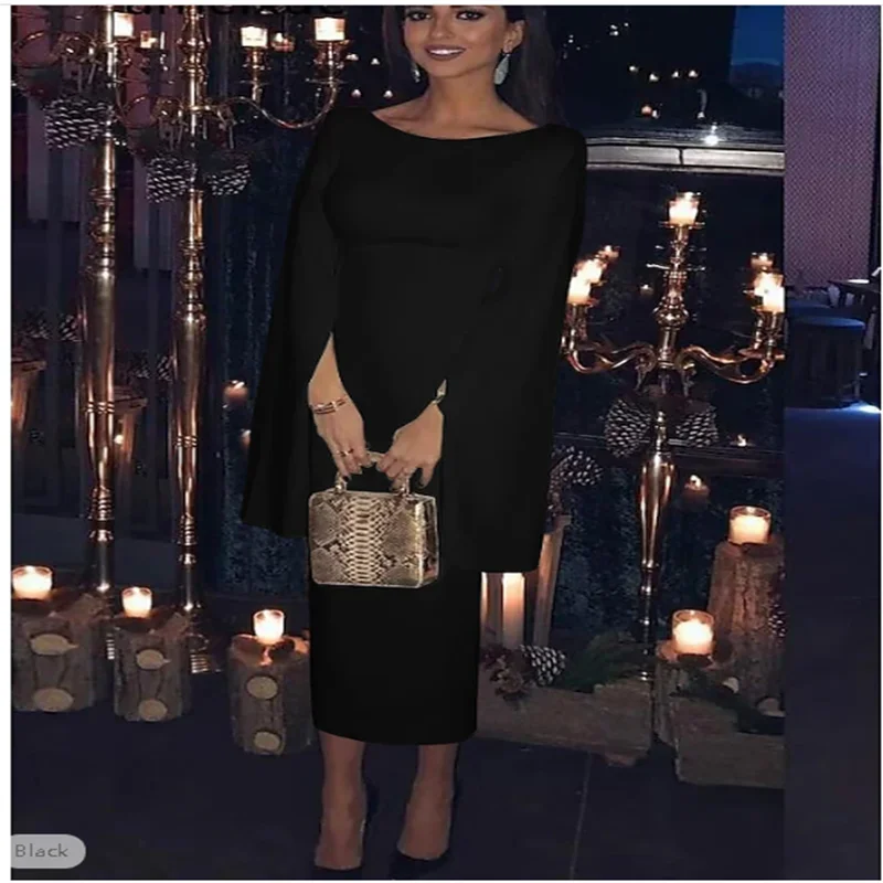 Schede/Kolom Theelengte Cocktailjurken Feestjurken Elegant Feest Kleine witte jurken Lange mouwen Met sieraad Hals Bruiloftsgasten