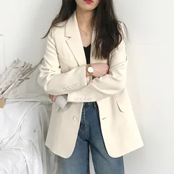 Women Jackets Black Small Suit Women's Coat Casual Small Loose Korean Version Small Suit Women Design Sense Blazer Women NS5876