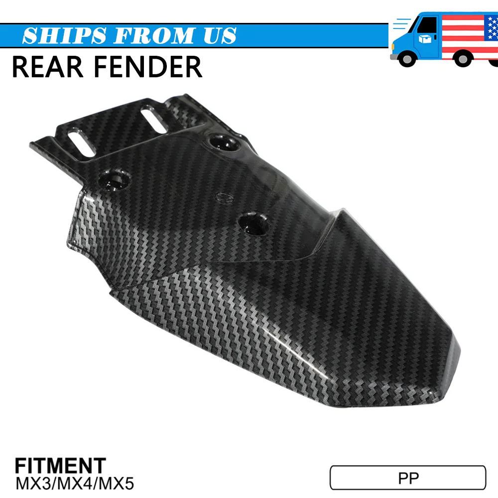 

Carbon Fiber Rear Fender Mudguard Motorcycles Accessories Rear Mud Guard For Talaria Sting MX3 MX4 MX5 Electric Dirt E-Bike