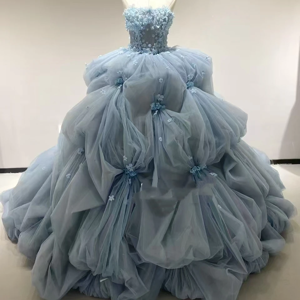 Pink strapless princess dress from "Flower God" 2025 new wedding dress photography and photography flower fairy dress