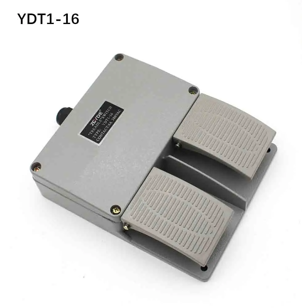 

YDT1-16 AC 380V 6A aluminum double with KH9011 core silver point foot pedal switch MD6-L02