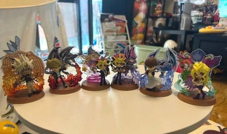 Hot Origina Re-Ment Blind Box Yu-Gi-Oh! Kolekcja figurek Duel Monsters, 6 sztuk, pełny zestaw, anime, kolekcjonerskie mini figurki, zabawki, prezent
