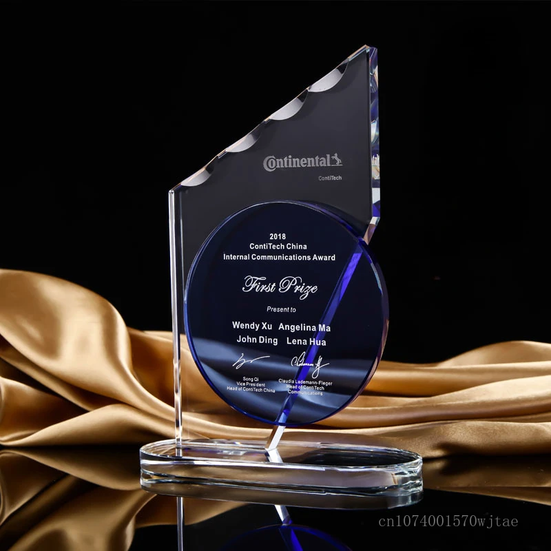 

Creative Crystal Irregular Trophy, Outstanding, Excellent Employee, Annual Meeting Award, Commemorative Gift, Home Decor, 1Pc