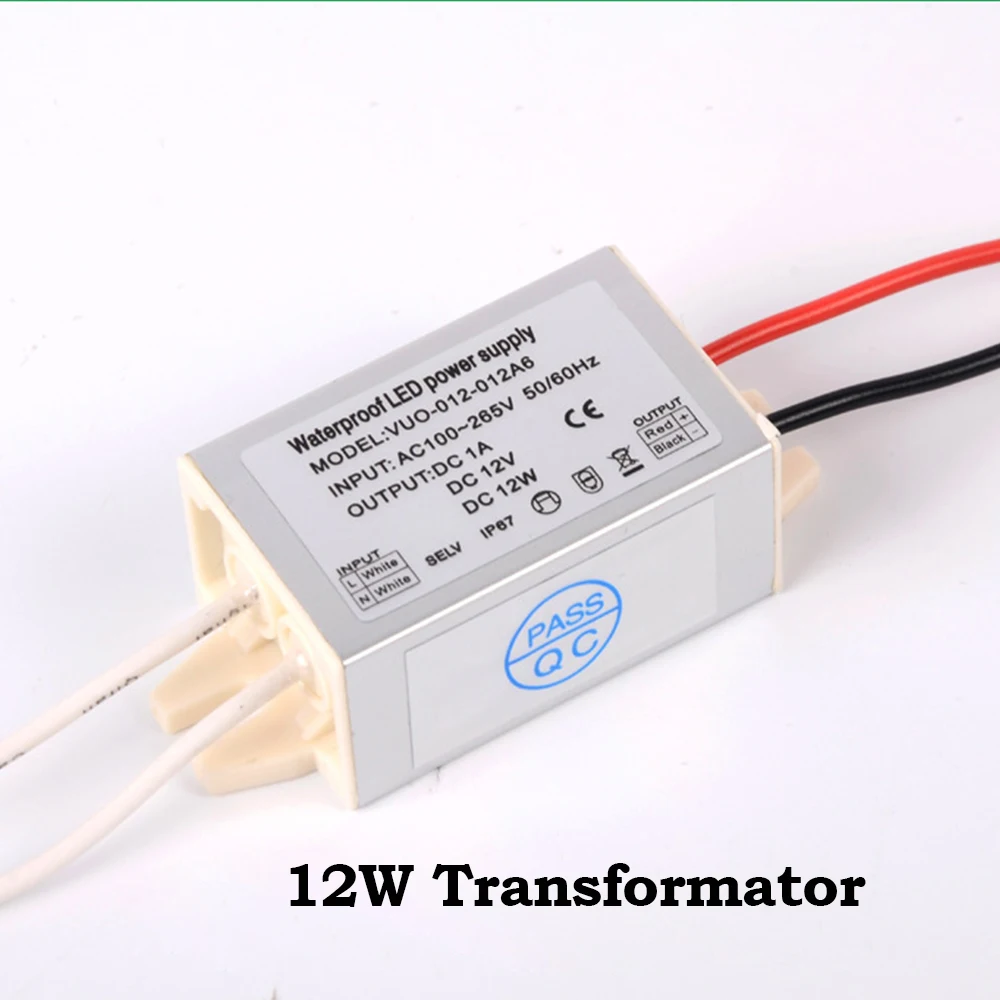 12W 20W 36W 60W Verlichting Transformator DC12V Waterdichte Voeding IP67 AC100V-265V Led Driver