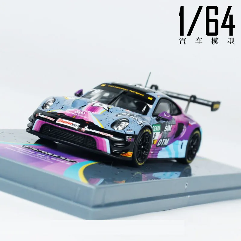 

Diecast TW 1:64 Scale Porsche 911 GT3 R DTM No. 9 2023 Alloy Car Model Collectible Toy Gift Souvenir Display Ornament