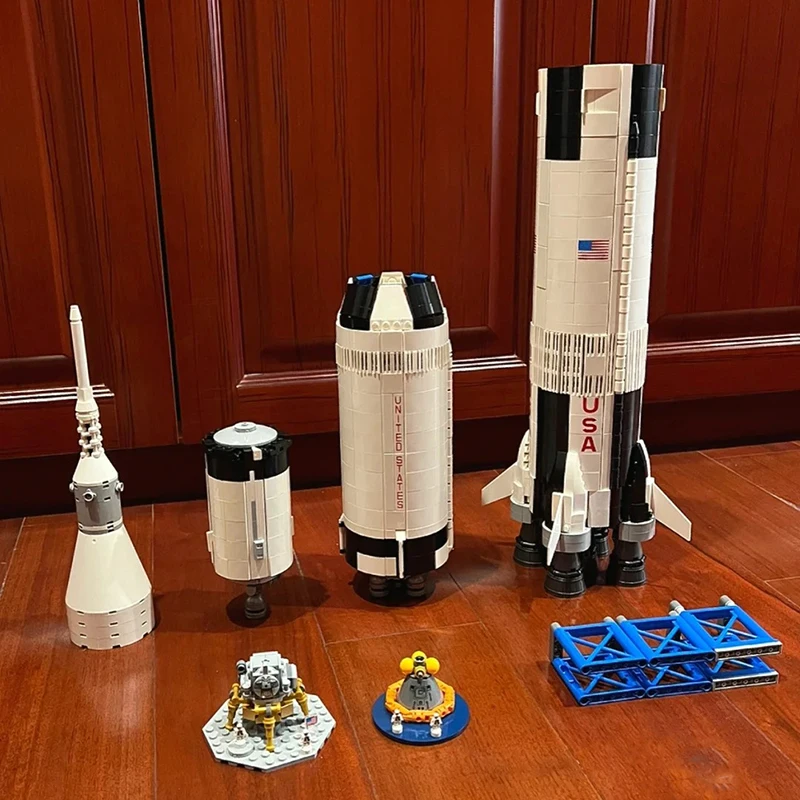 1969-teiliges Raketenmodell-Baustein-Set, Spielzeug zur Heimdekoration, Geburtstags- und Weihnachtsgeschenk für Kinder und Erwachsene, kompatibel mit 92176 21309 – Detail 8