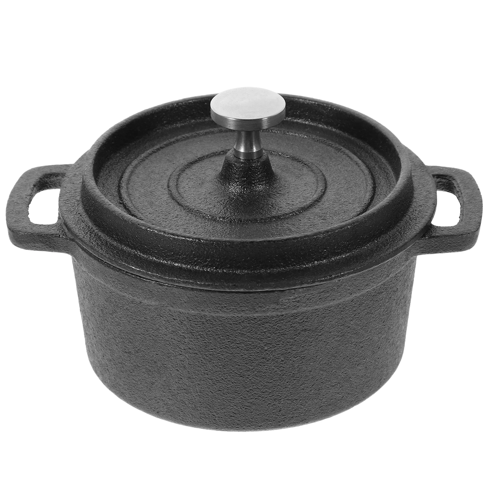 

Metal Stockpot Milk Cast Iron Pan Restaurant Boiling Water Dual Handle Multifunctional