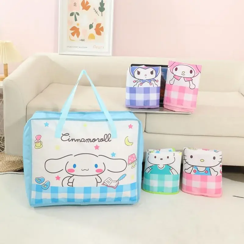 

Kuromi Travel Bag Hello Kittys New Cartoon Bedding Storage Bag Large Capacity Luggage Tote Bag Girl Bags for Woman