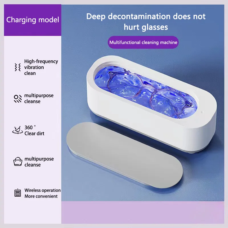 샤오미 초음파 고주파 다기능 진동 청소기, USB 충전 쥬얼리 유리 링 클리너, 45KHz