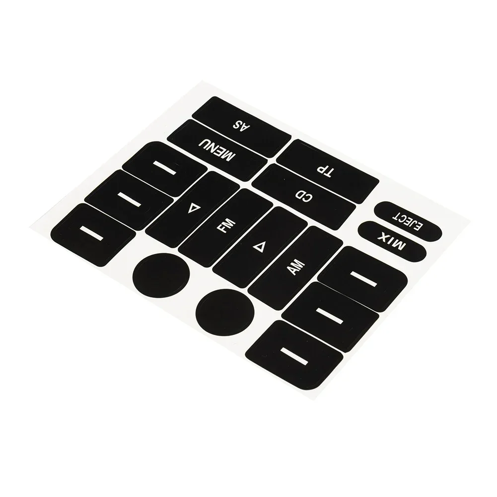 Radio Button Repair Sticker Decals Car FM Radio Button Repair Decals Stickers For Golf MK5 & For Passat Car Accessories Black