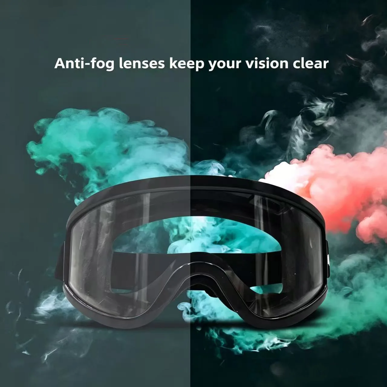 Windproof Anti-fog Motorcycle Goggles Dustproof Protective Glasses for Outdoor Cycling Ski Sports with Ventilation