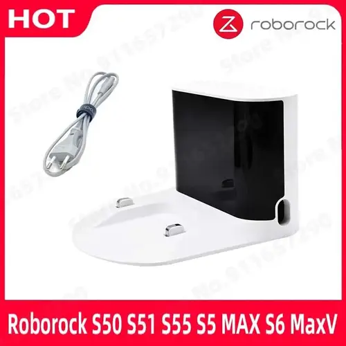 Roborock 정품 충전기 도크, 로봇 진공 청소기 수리 액세서리, S50, S51, S55, S5 MAX, S6, S6MaxV, E4, E5 부품 