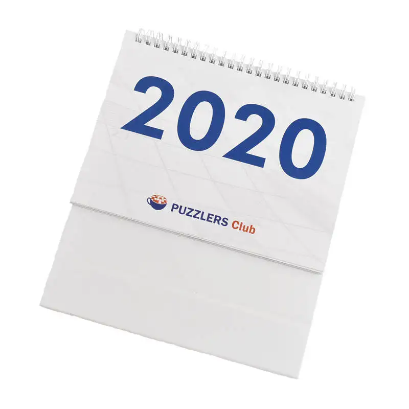 newest design new year specialty paper 300gsm pages table calendar 2022 with custom logos